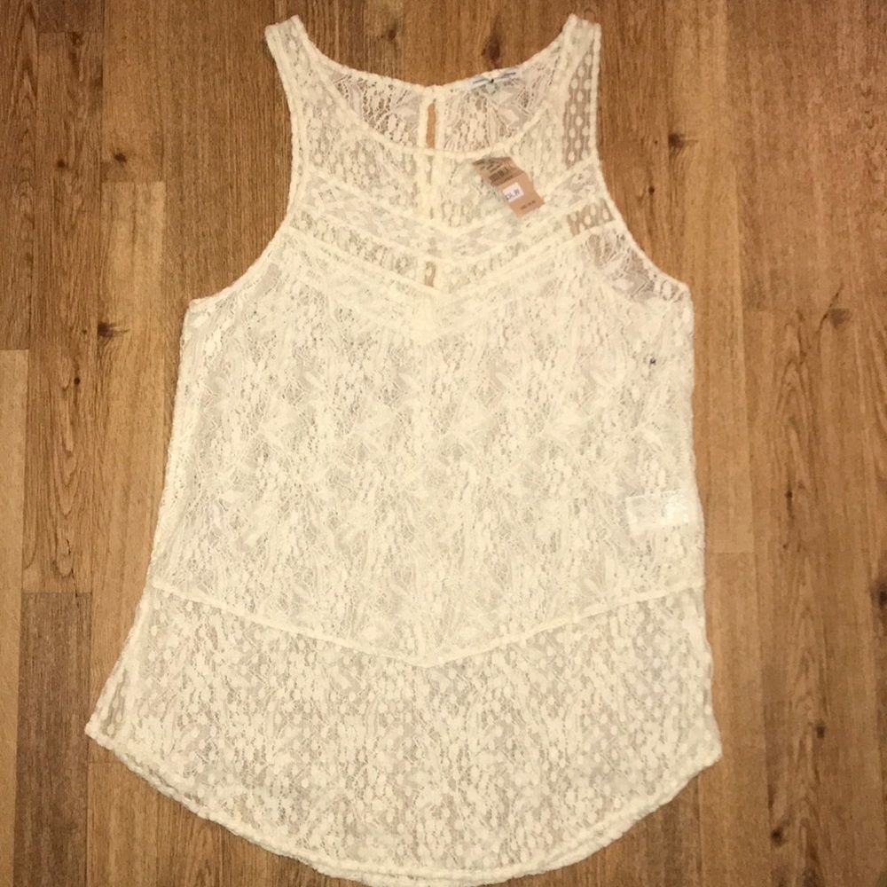 - American Eagle Shirt / Top Cream White Size M